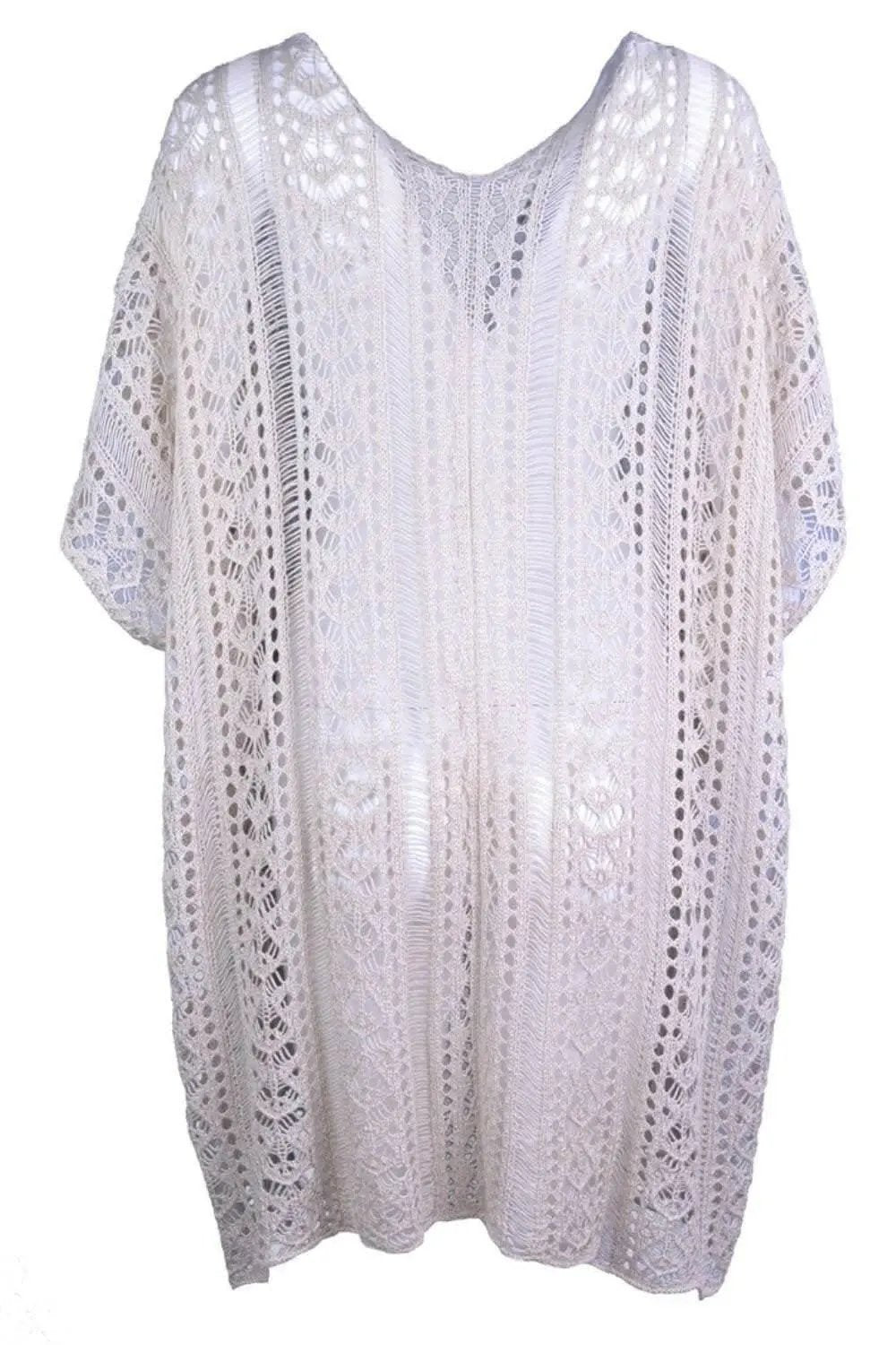 Chic sheer v-neck cover-up with tassels - Love Salve